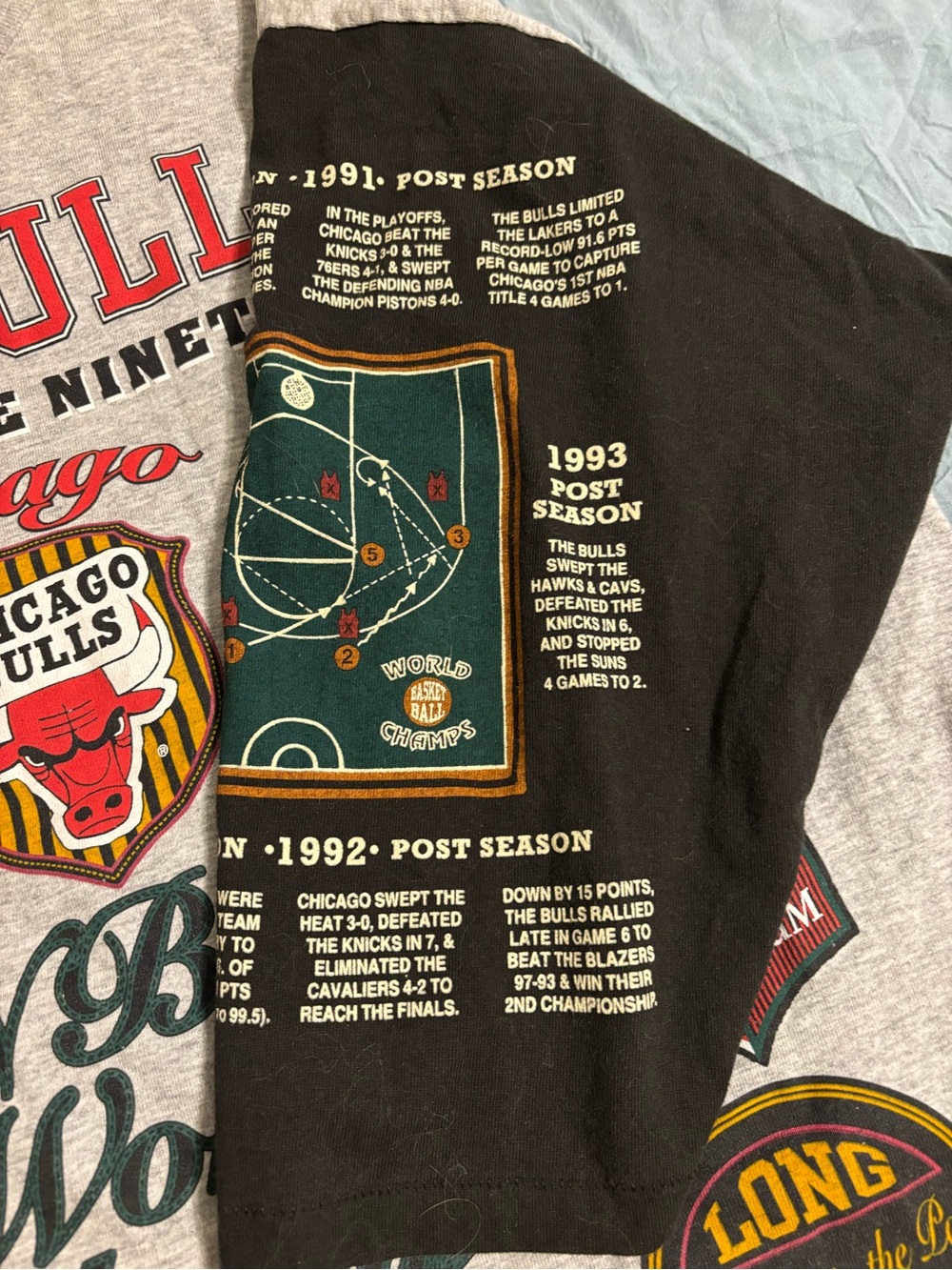 Vintage 1993 Chicago Bulls Long Gone Team Of The Nineties Shirt XL USA - Picture 6 of 10